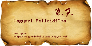 Magyari Feliciána névjegykártya